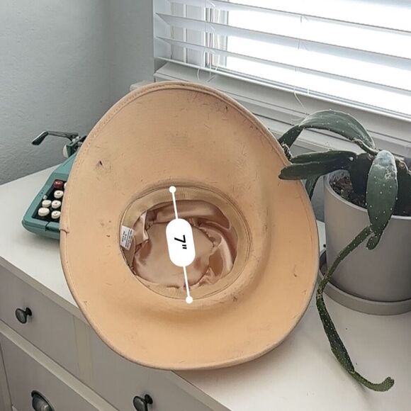 Midnight Velvet Vintage Beige Hat Beaded Bow & Feathers One Size - Picture 2 of 8